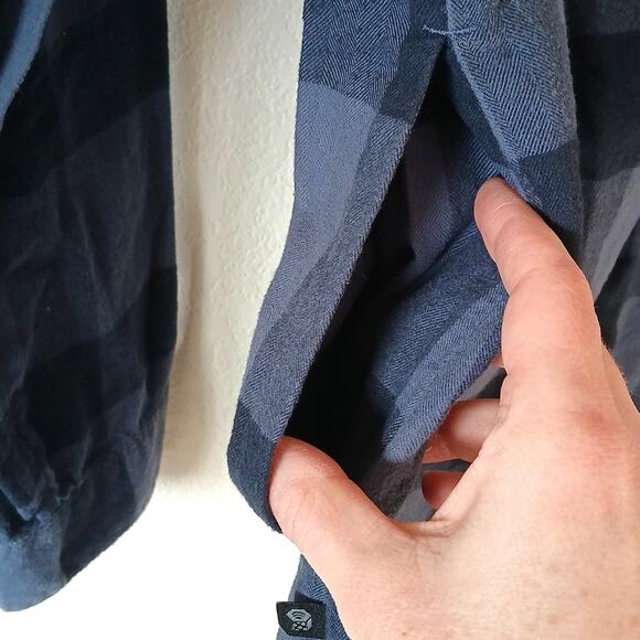 Mountain Hardware Blue Plaid Flannel Tunic Button Down - Picture 4 of 5